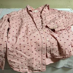 Women long sleeve button up shirt